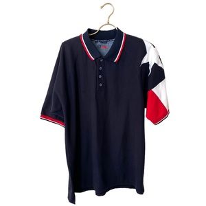 Rock Point Texas Original Red White Blue Star Polo Shirt 2XL